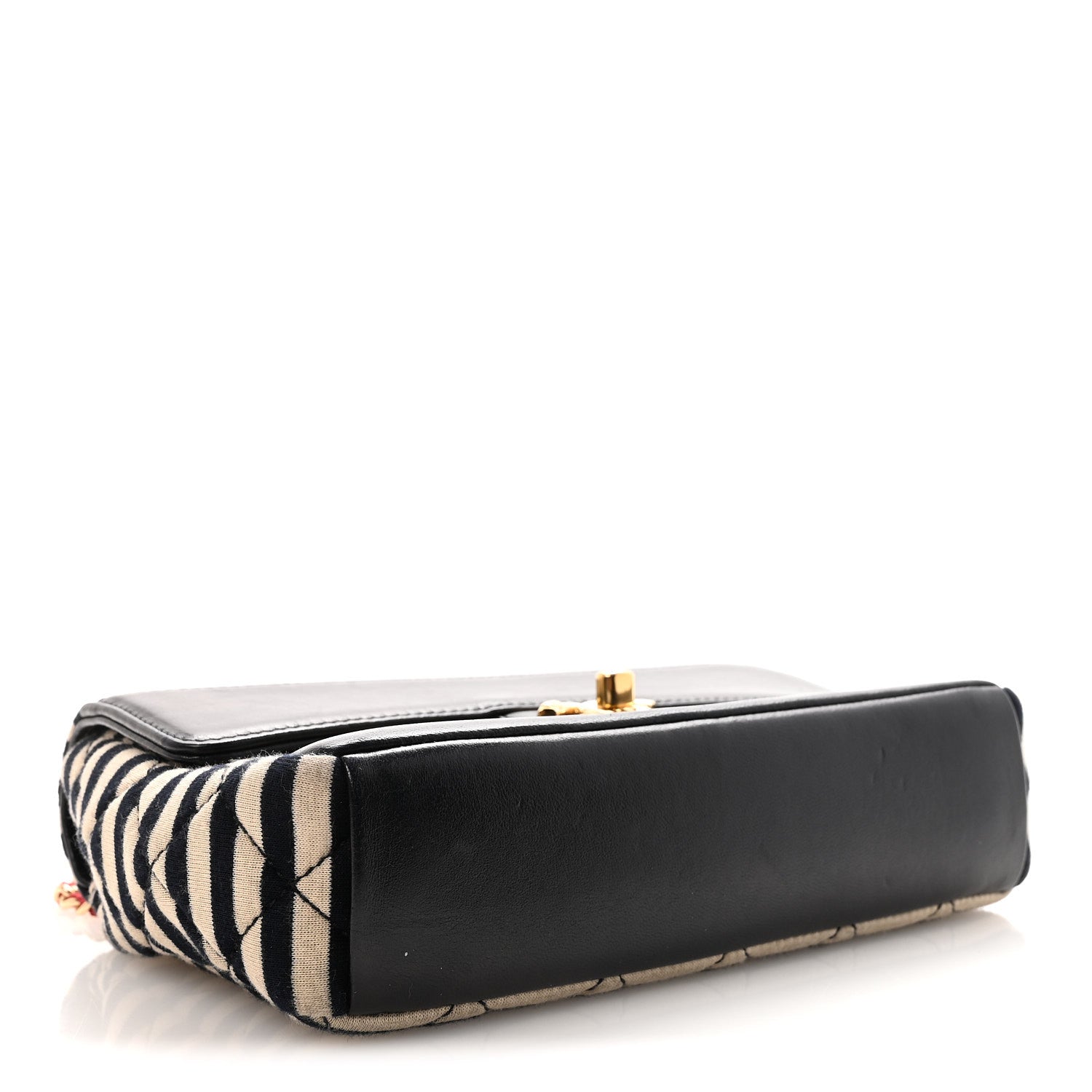 Chanel Jersey Quilted Small Coco Sailor Flap Black White 5 of 11
