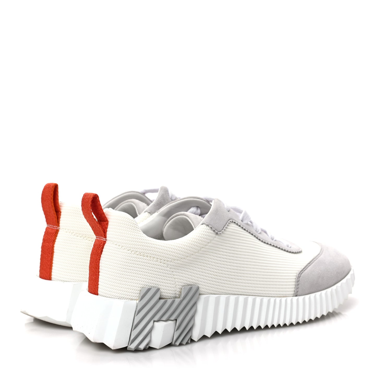 Technical Canvas Suede Goatskin Bouncing Sneakers 36 White Multicolor