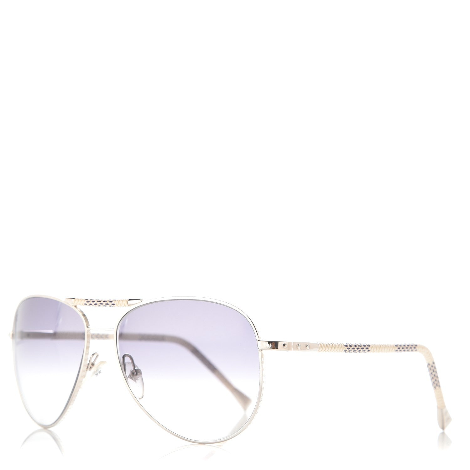 Louis Vuitton Damier Azur Conspiration Pilote Aviator Sunglasses Z0203U 1 of 8