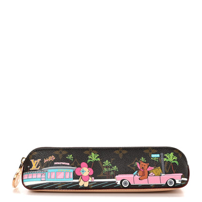 Louis Vuitton Monogram 2021 Christmas Animation Hollywood Elizabeth Pencil Pouch Coquelicot 1 of 10