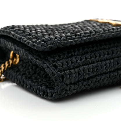 Saint Laurent Raffia Monogram Tassel Kate 99 Black 8 of 10
