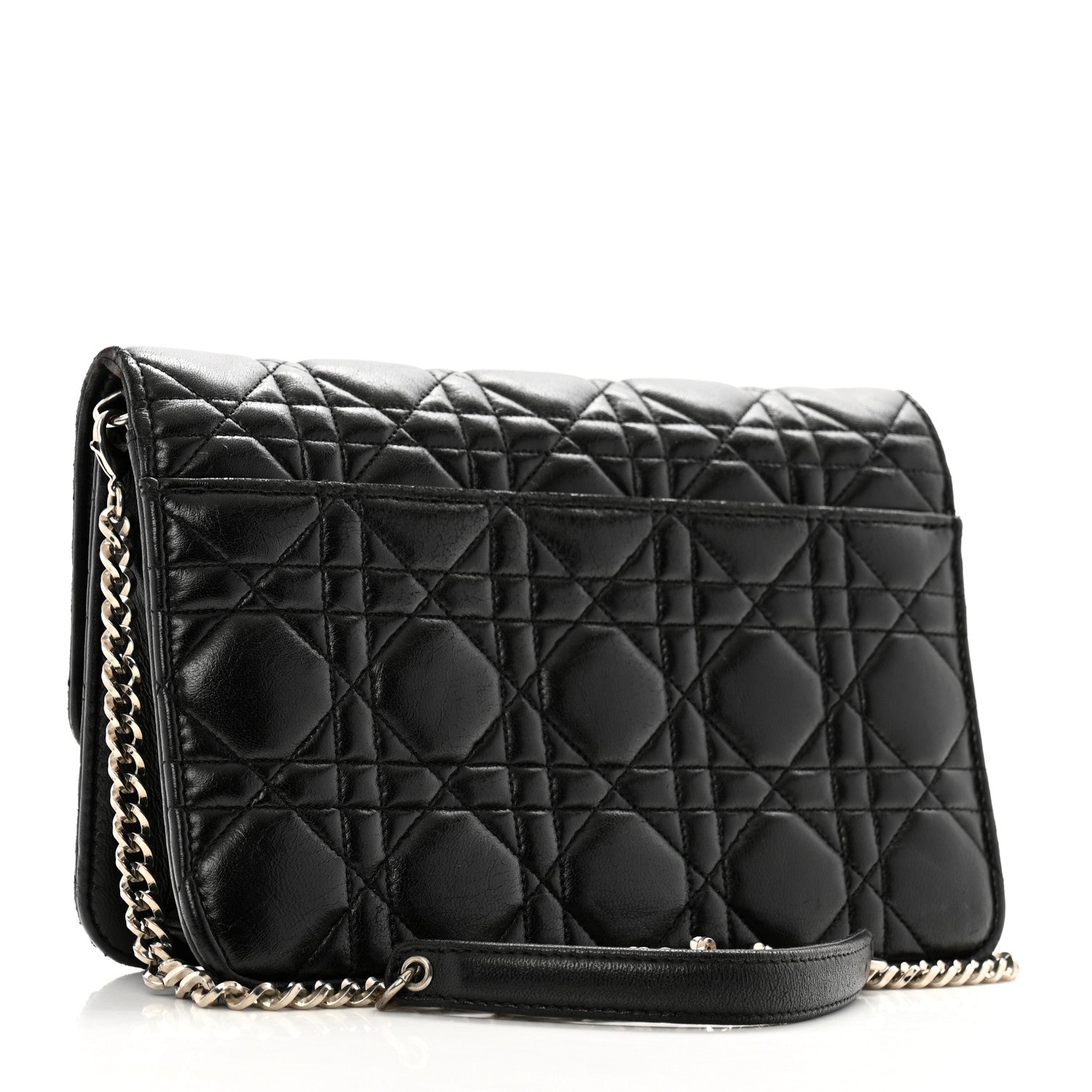 Christian Dior Lambskin Cannage Miss Dior Promenade Pouch Black 3 of 14