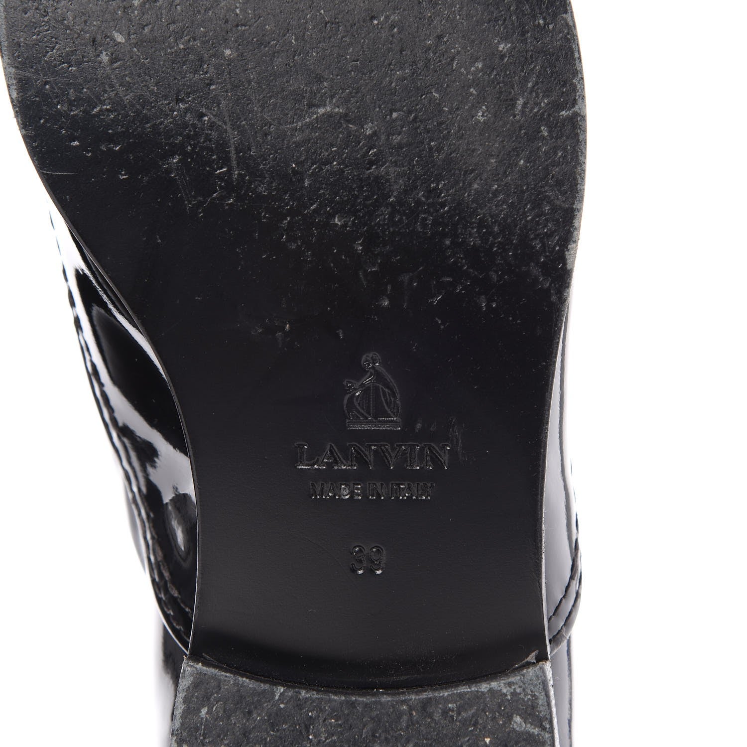 Lanvin Patent Mila Tassel Fringe Loafers 39 Black 8 of 13
