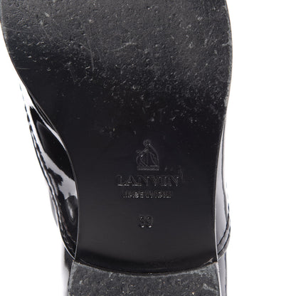 Lanvin Patent Mila Tassel Fringe Loafers 39 Black 8 of 13