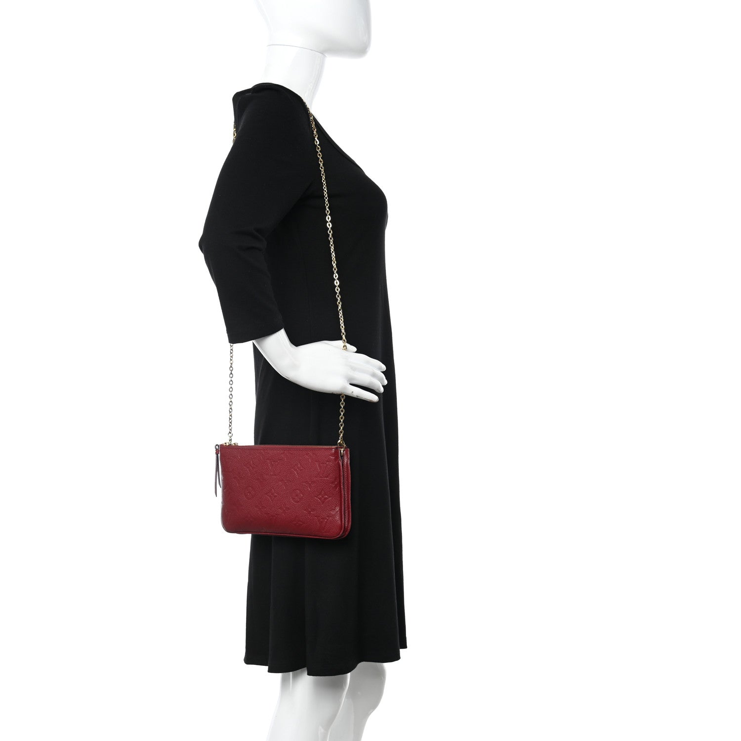 Louis Vuitton Empreinte Double Zip Pochette Cherry Berry 2 of 10