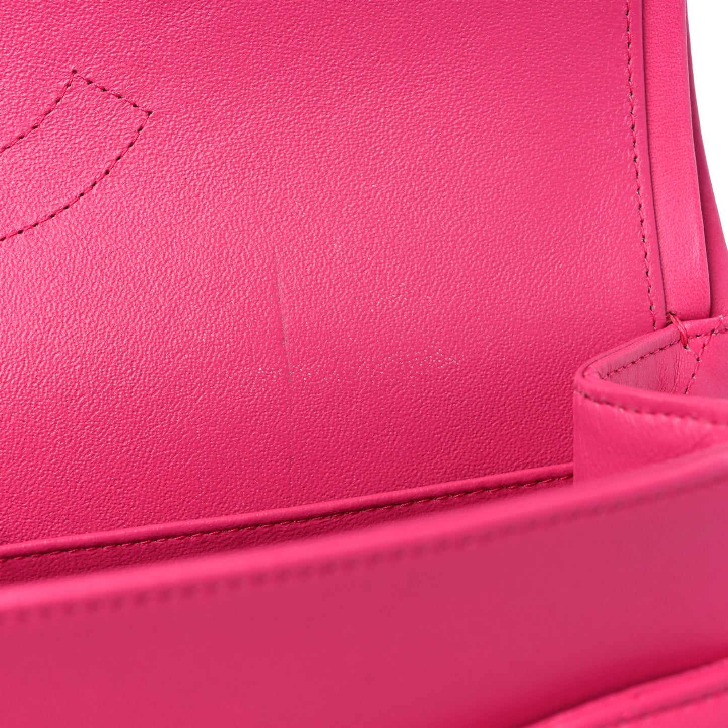 Lambskin Quilted Jumbo Double Flap Dark Pink