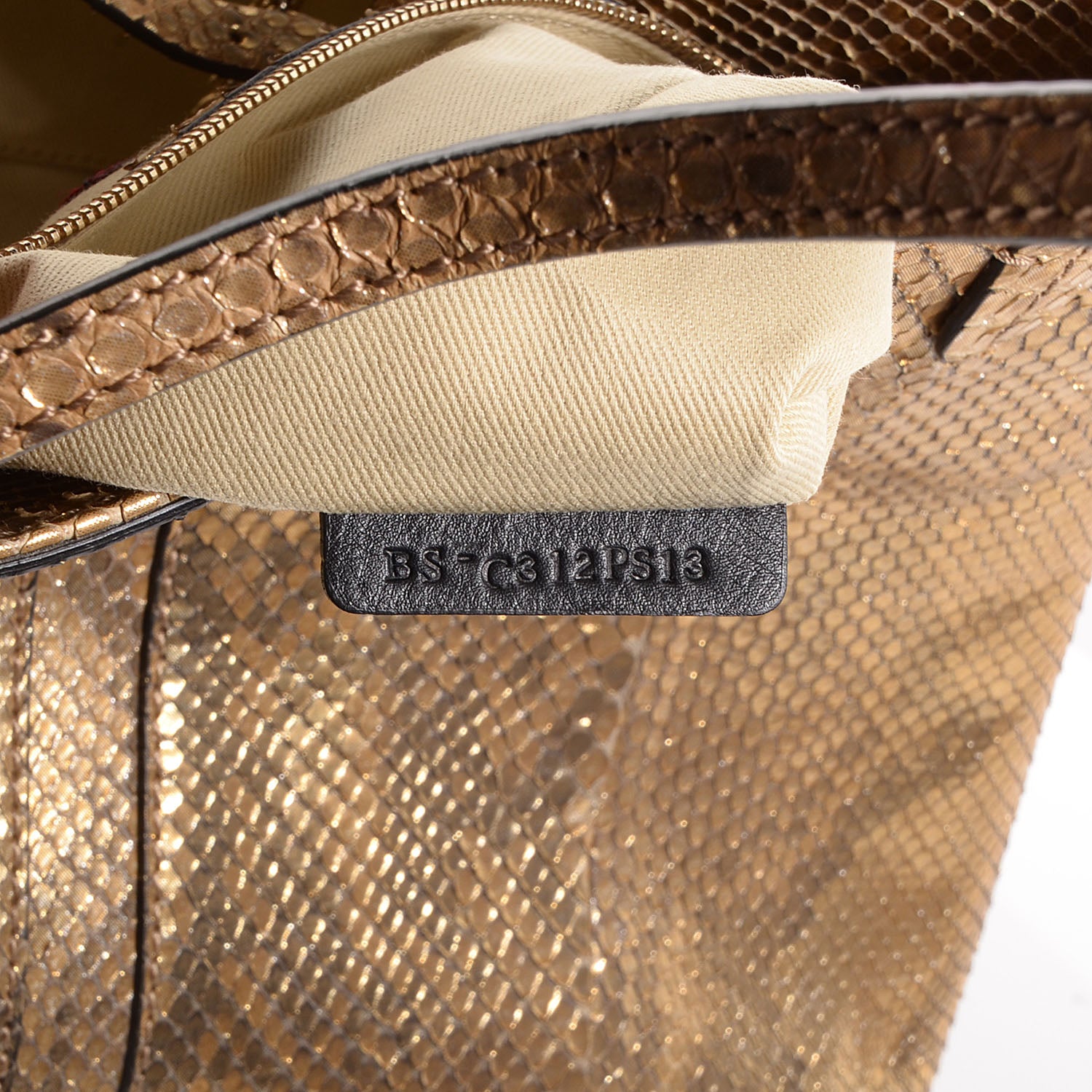 Valentino Garavani Python Va Va Voom Tote Gold 5 of 8