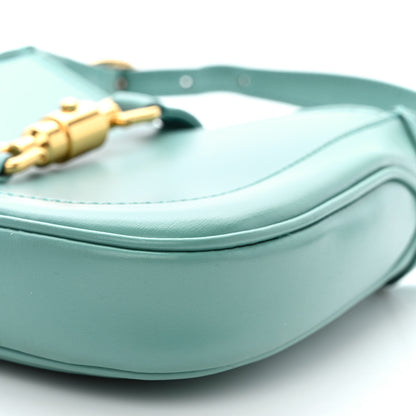Gucci Boarded Dyana Lux Calfskin Mini Jackie 1961 Hobo Dusty Azure 10 of 14