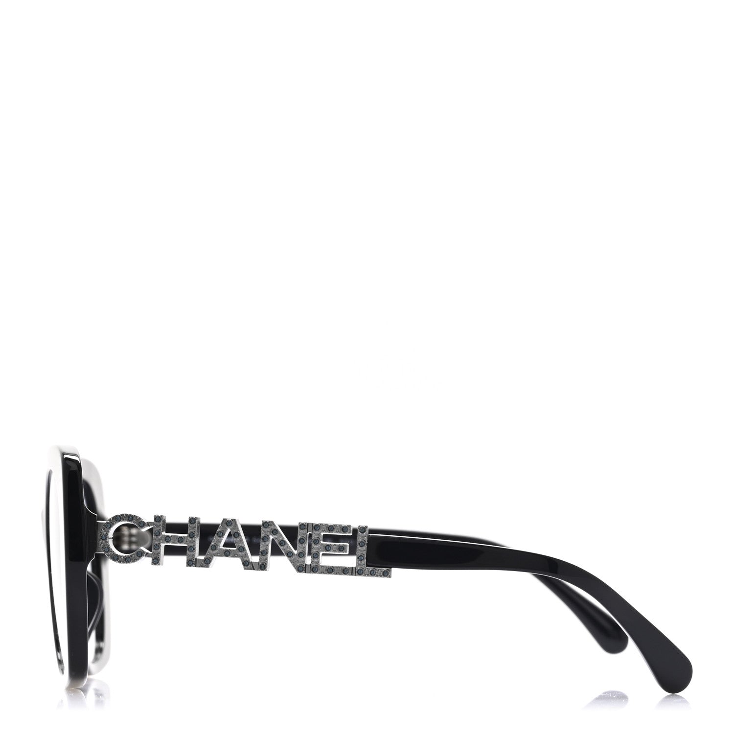 Chanel Acetate Strass Square Sunglasses 5422-B-A Black 2 of 6