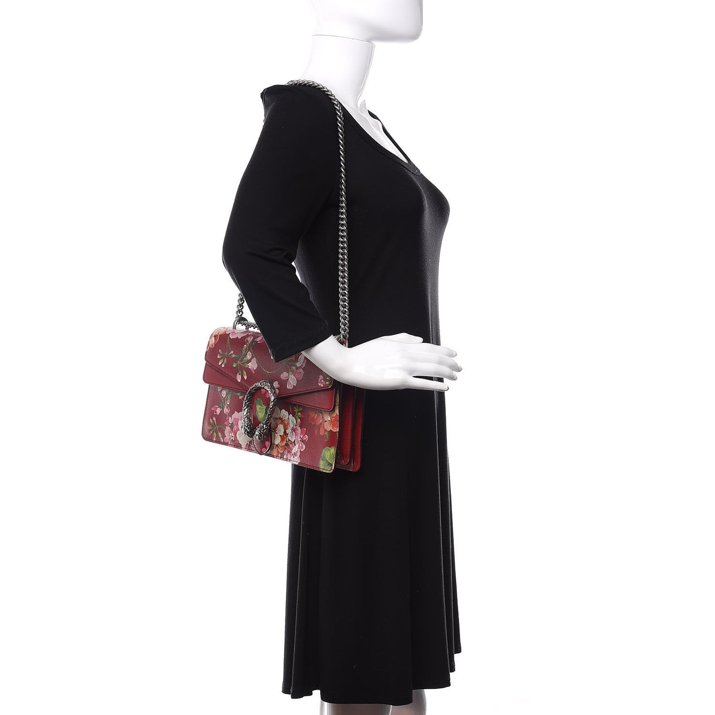 Calfskin Blooms Print Small Dionysus Shoulder Bag Romantic Cherry Multicolor