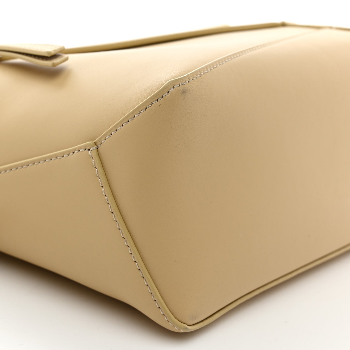 Calfskin Small Puzzle Edge Bag Dark Butter