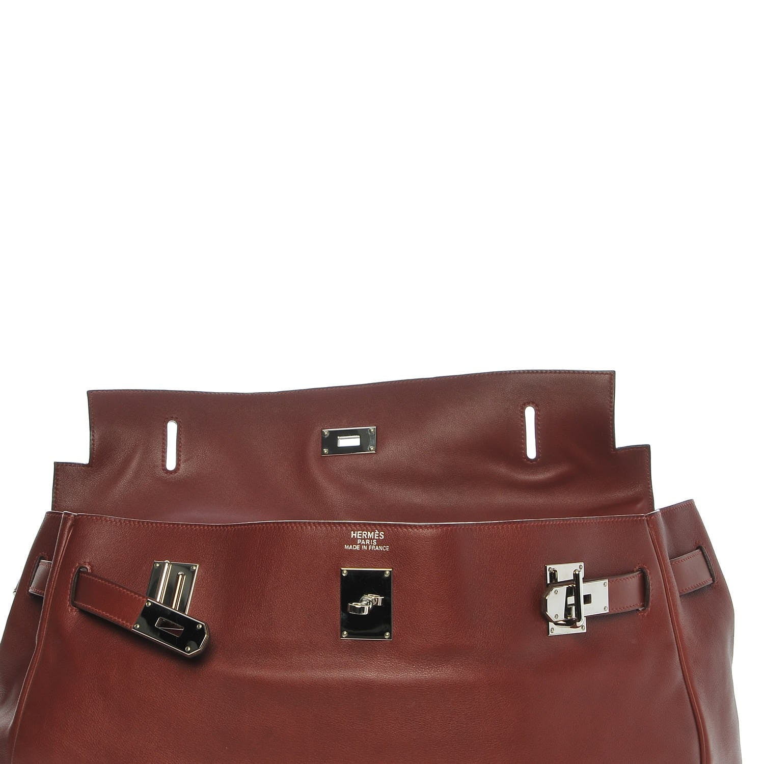 Hermes Veau Sikkim Kelly Relax 50 Rouge H 7 of 31