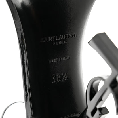Saint Laurent Patent Calfskin Opyum 110 Sandals 38.5 Black 7 of 8