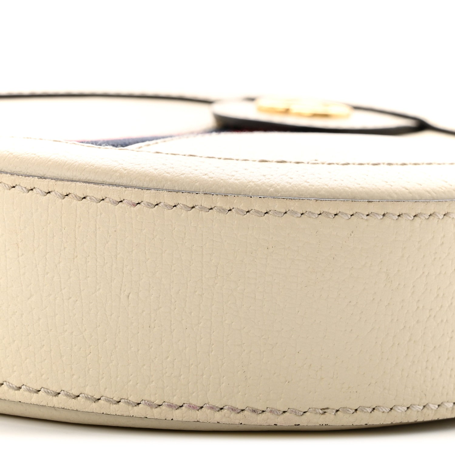 Gucci Textured Calfskin Web Mini Ophidia Round Shoulder Bag Mystic White 10 of 10