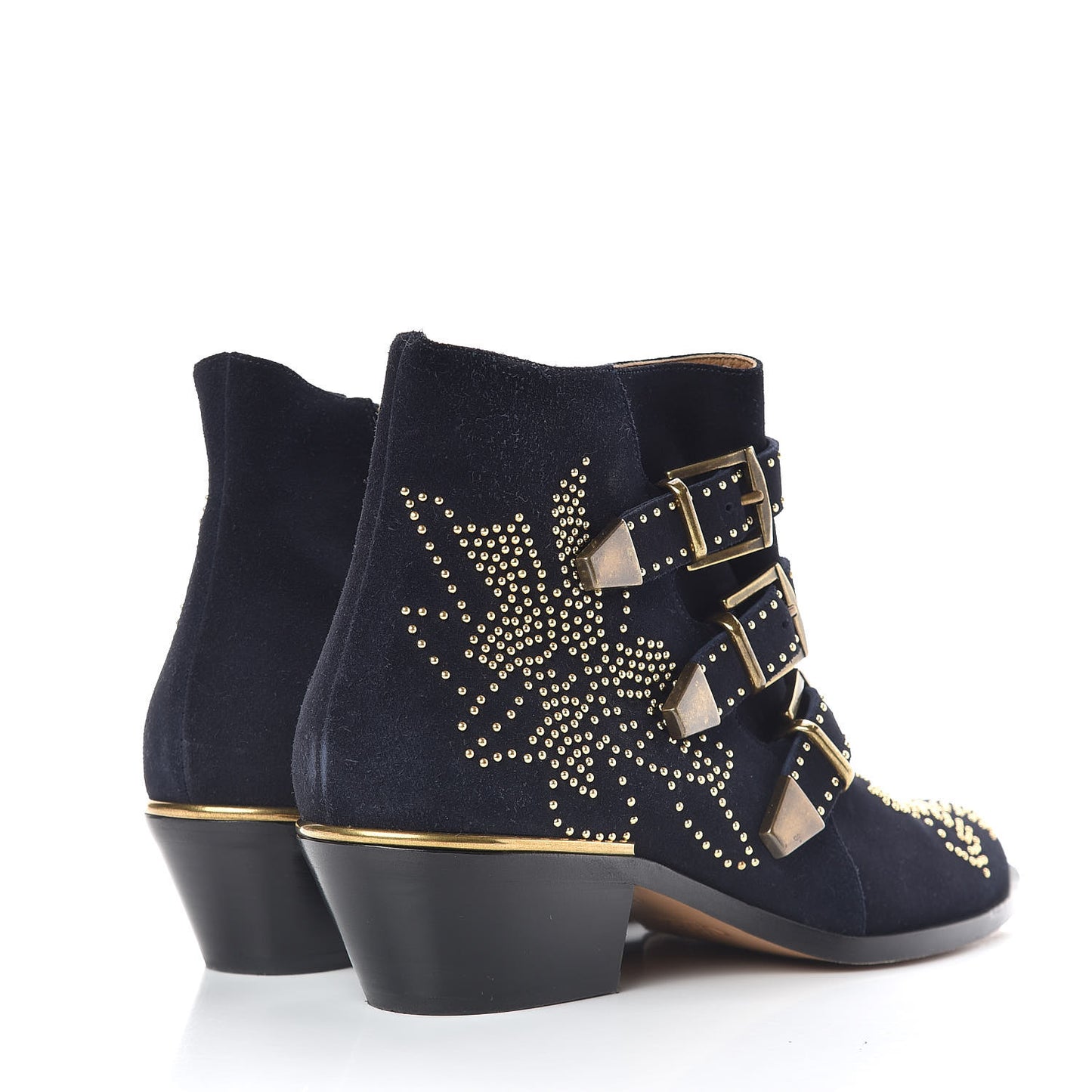 Suede Studded Suzanna Ankle Booties Boots 38.5 Celtic Night