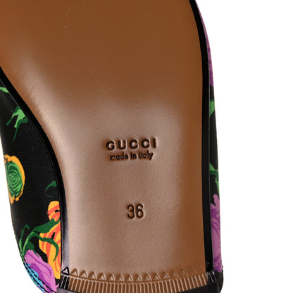 Gucci X KEN SCOTT Canvas Infinity Jenni Women's Princetown Slippers 36 Black Pink 8 of 10
