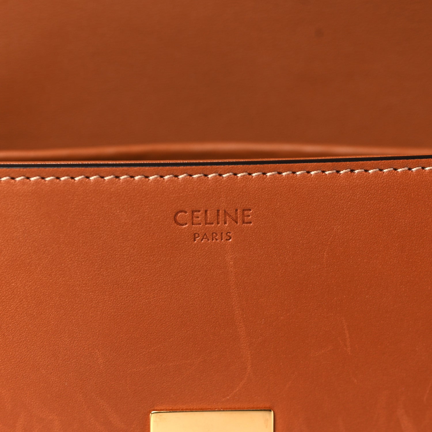 Celine Natural Calfskin Triomphe Shoulder Bag Tan 6 of 10