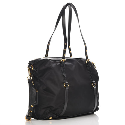 Prada Tessuto Nylon Saffiano Tote Nero Black 4 of 9