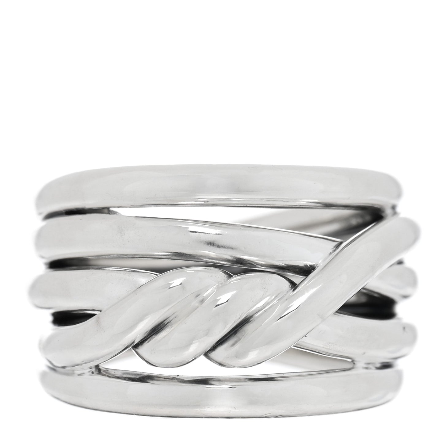 Sterling Silver 14mm Continuance Ring 52 6