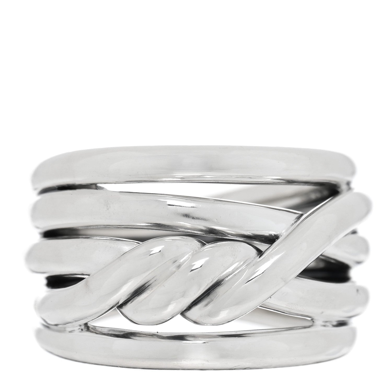 David Yurman Sterling Silver 14mm Continuance Ring 52 6 1 of 5