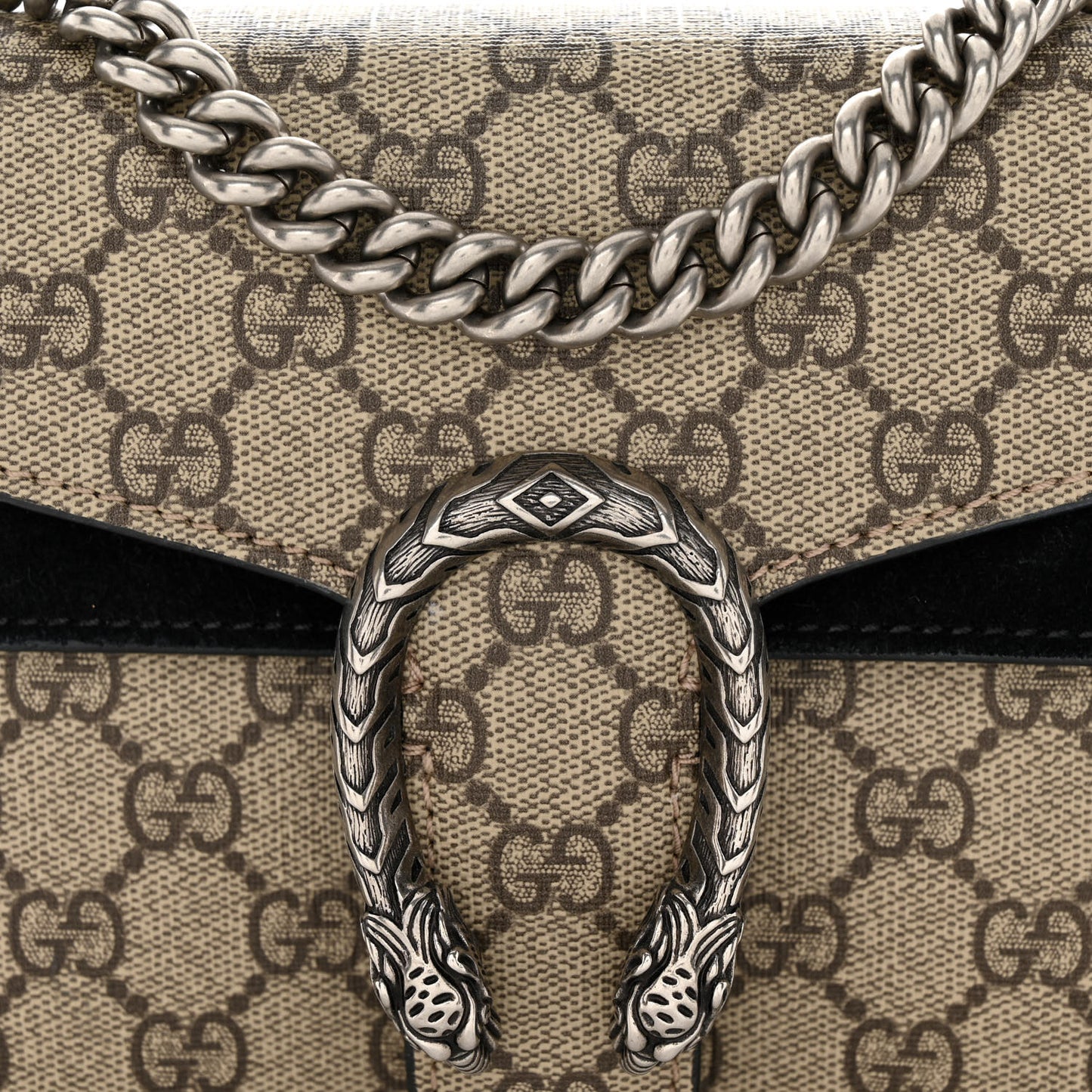 GG Supreme Monogram Mini Dionysus Shoulder Bag Black