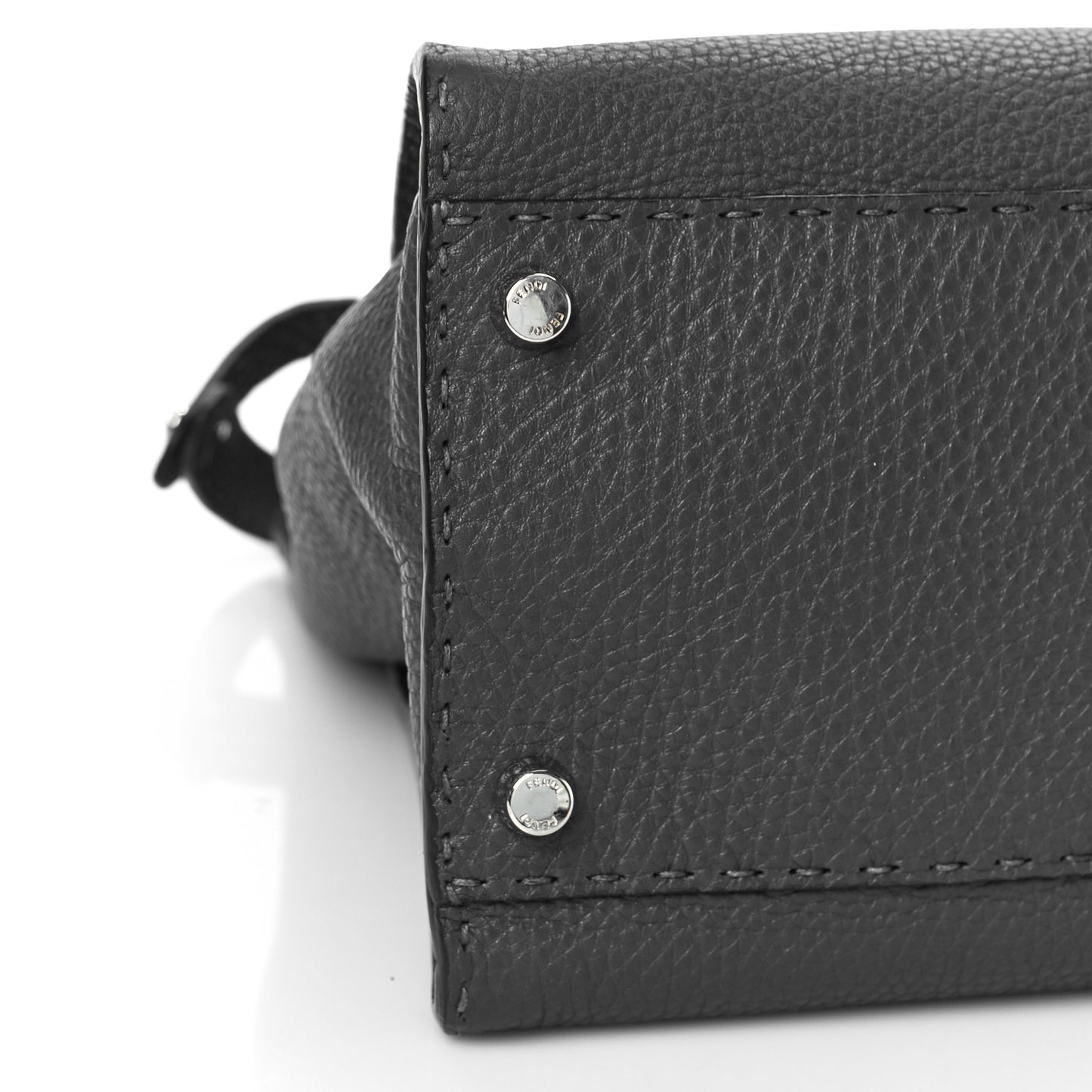 Cuoio Romano Selleria Bi-Color Large Peekaboo Iconic Satchel Asfalto Latte