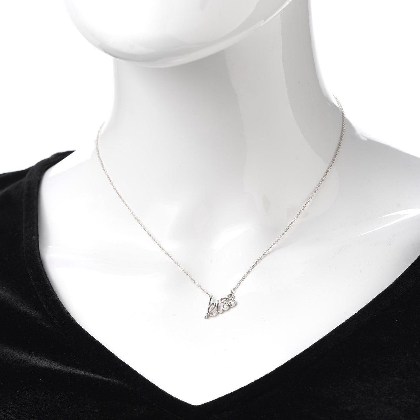 Sterling Silver Paloma's Graffiti Kiss Pendant Necklace