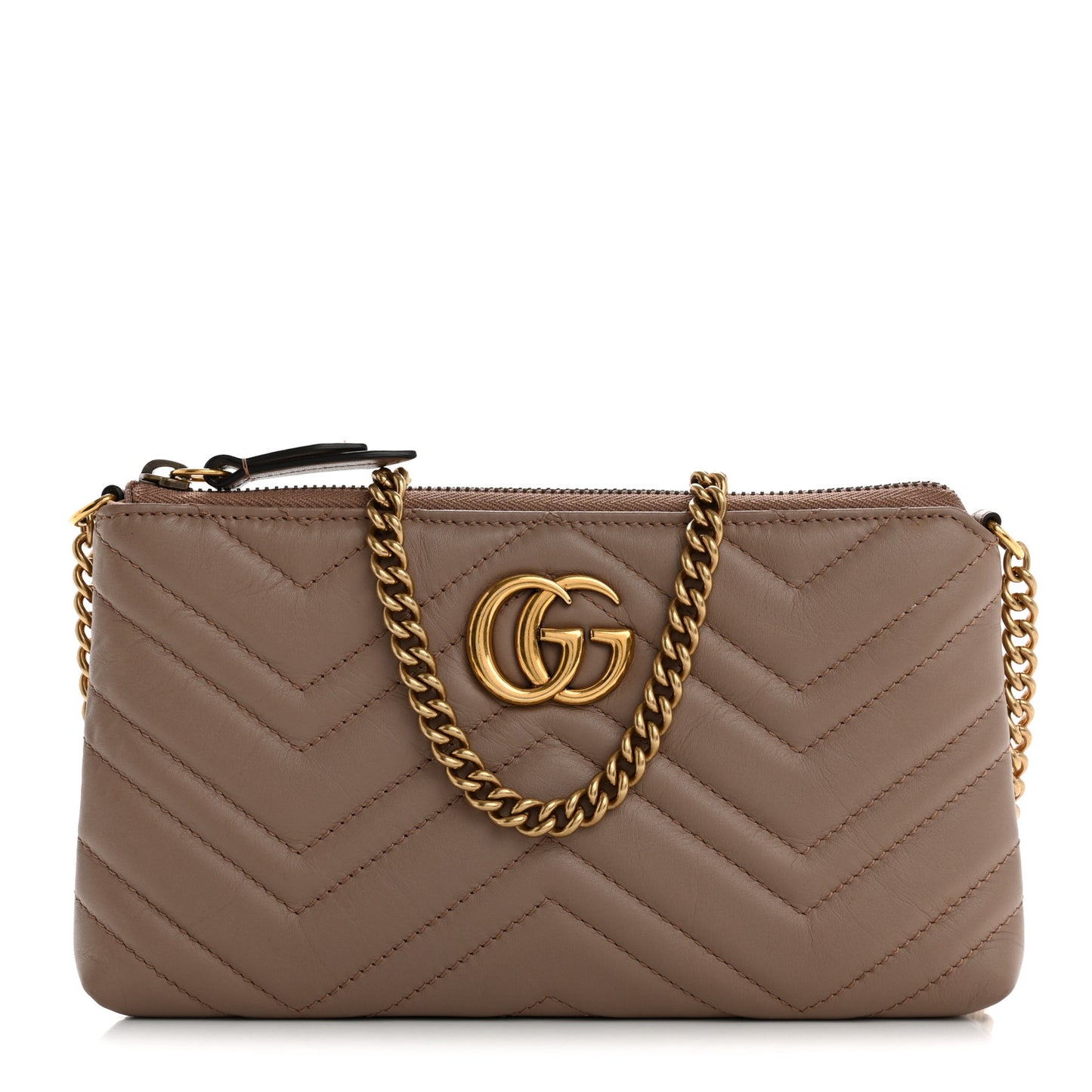 Calfskin Matelasse Mini GG Marmont Chain Bag Porcelain Rose