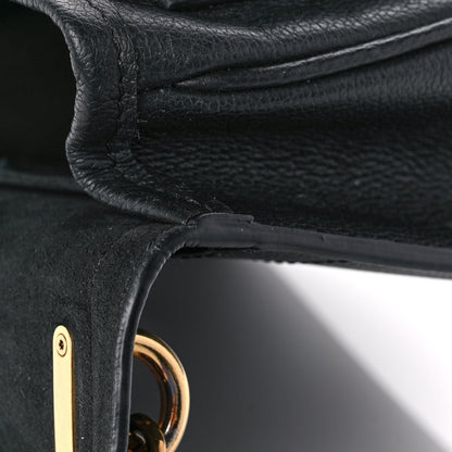 Louis Vuitton Grained Calfskin Lockme Chain Bag Black 11 of 14