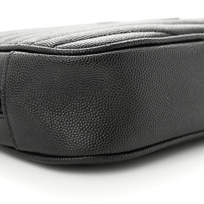 Saint Laurent Grain De Poudre Matelasse Monochrome Monogram Mini Lou Camera Bag Black 9 of 13