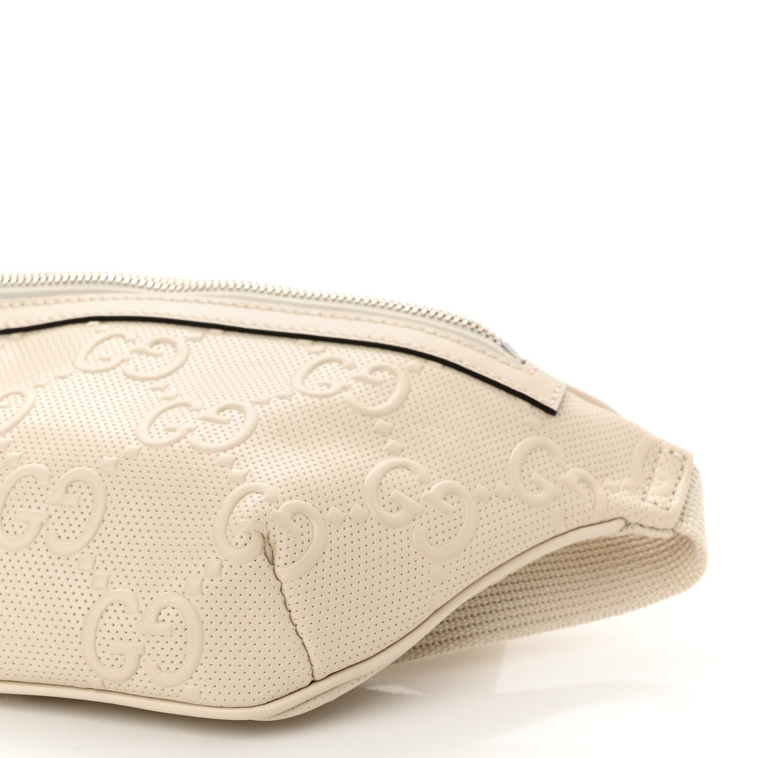 Gucci Calfskin GG Tennis Embossed Belt Bag Mystic White 10 of 10