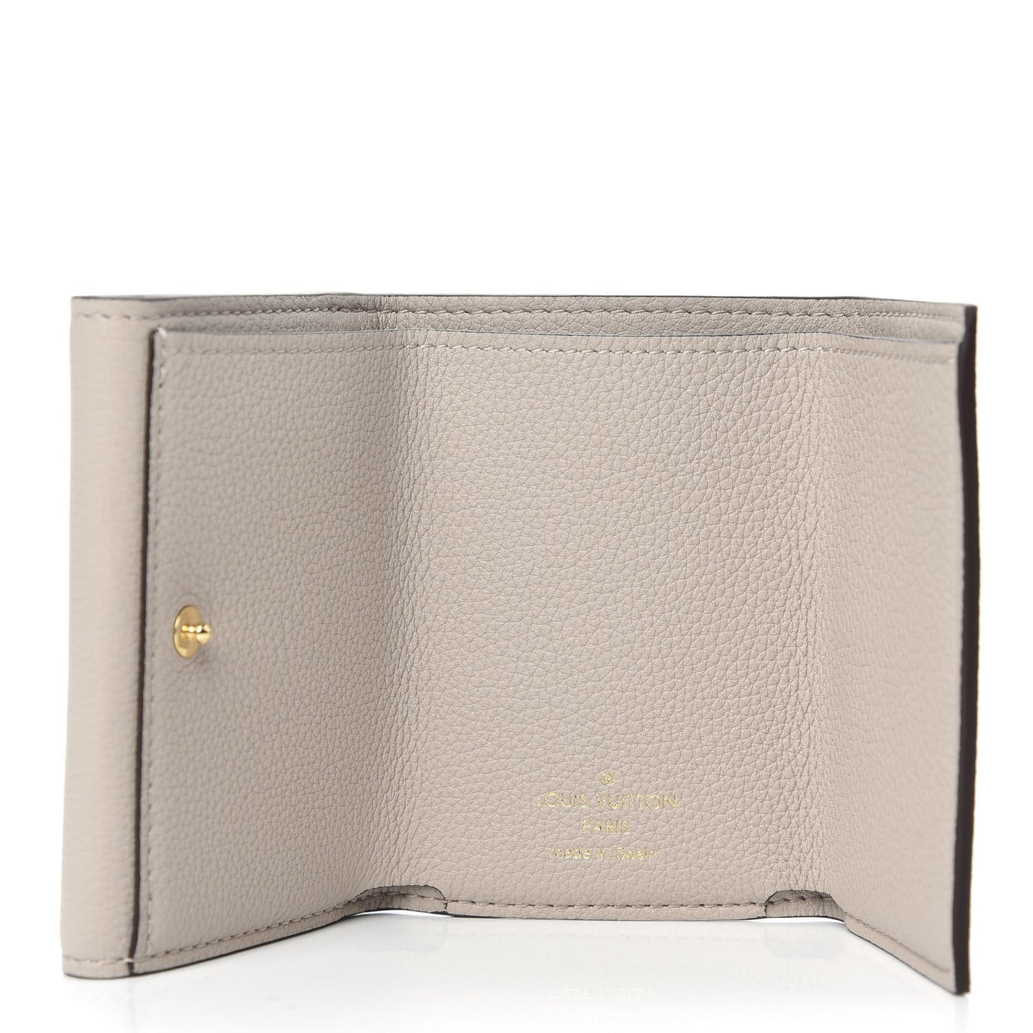 Calfskin Lockmini Wallet Greige