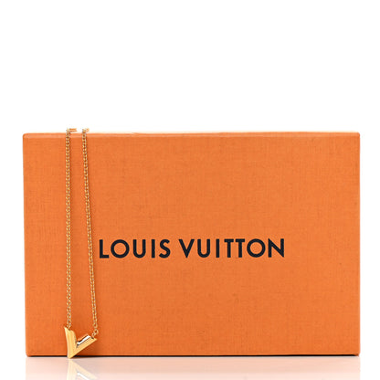 Louis Vuitton Essential V Necklace Gold 8 of 8