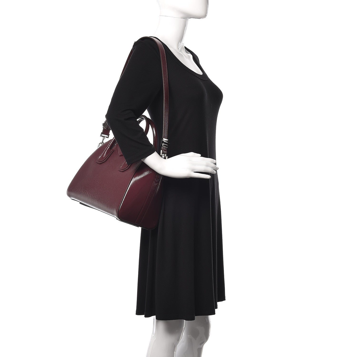 Givenchy Textured Patent Calfskin Small Antigona Aubergine 2 of 9