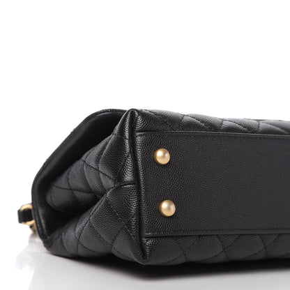Chanel Caviar Lizard Quilted Mini Coco Handle Flap Black 6 of 11