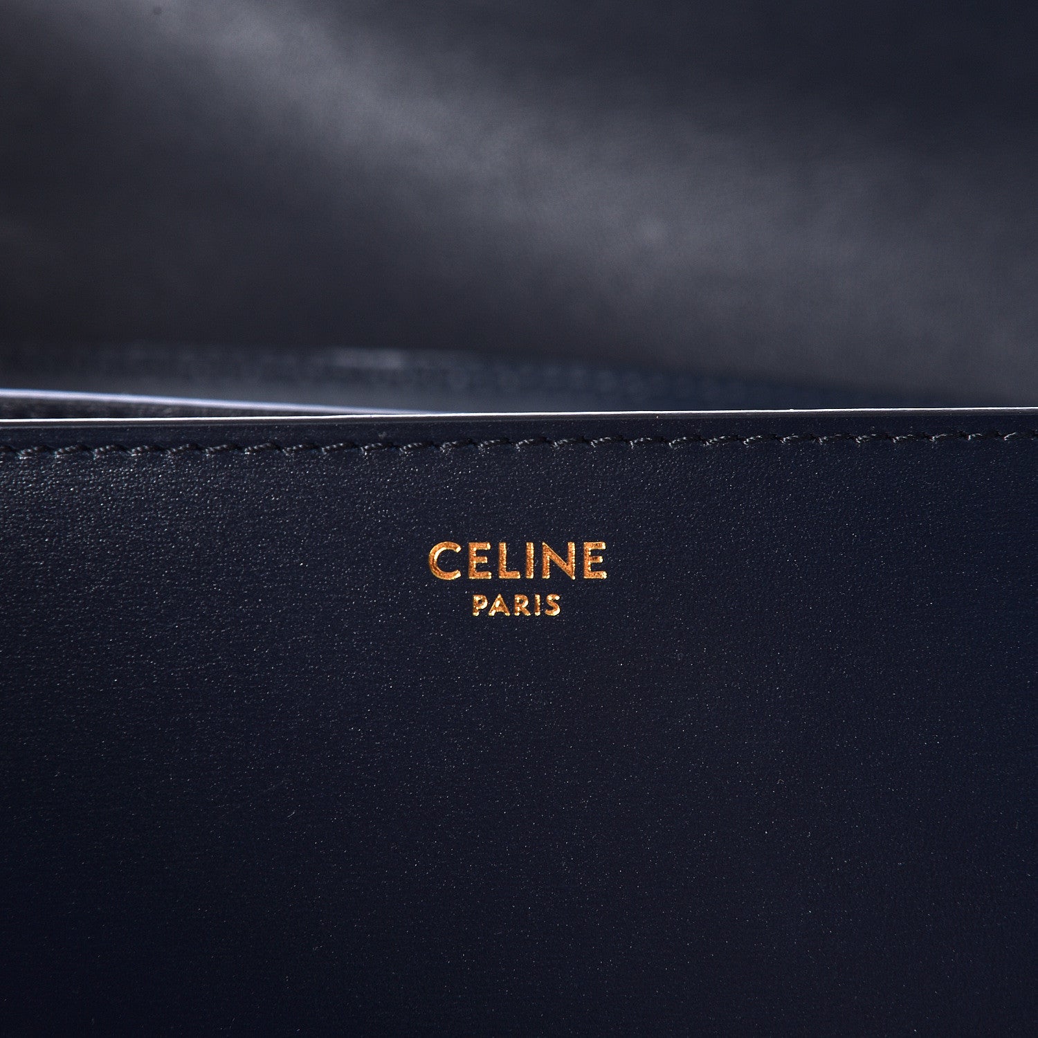 Celine Box Calfskin Medium Classic Box Flap Bag Navy 8 of 9