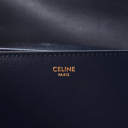 Celine Box Calfskin Medium Classic Box Flap Bag Navy 8 of 9