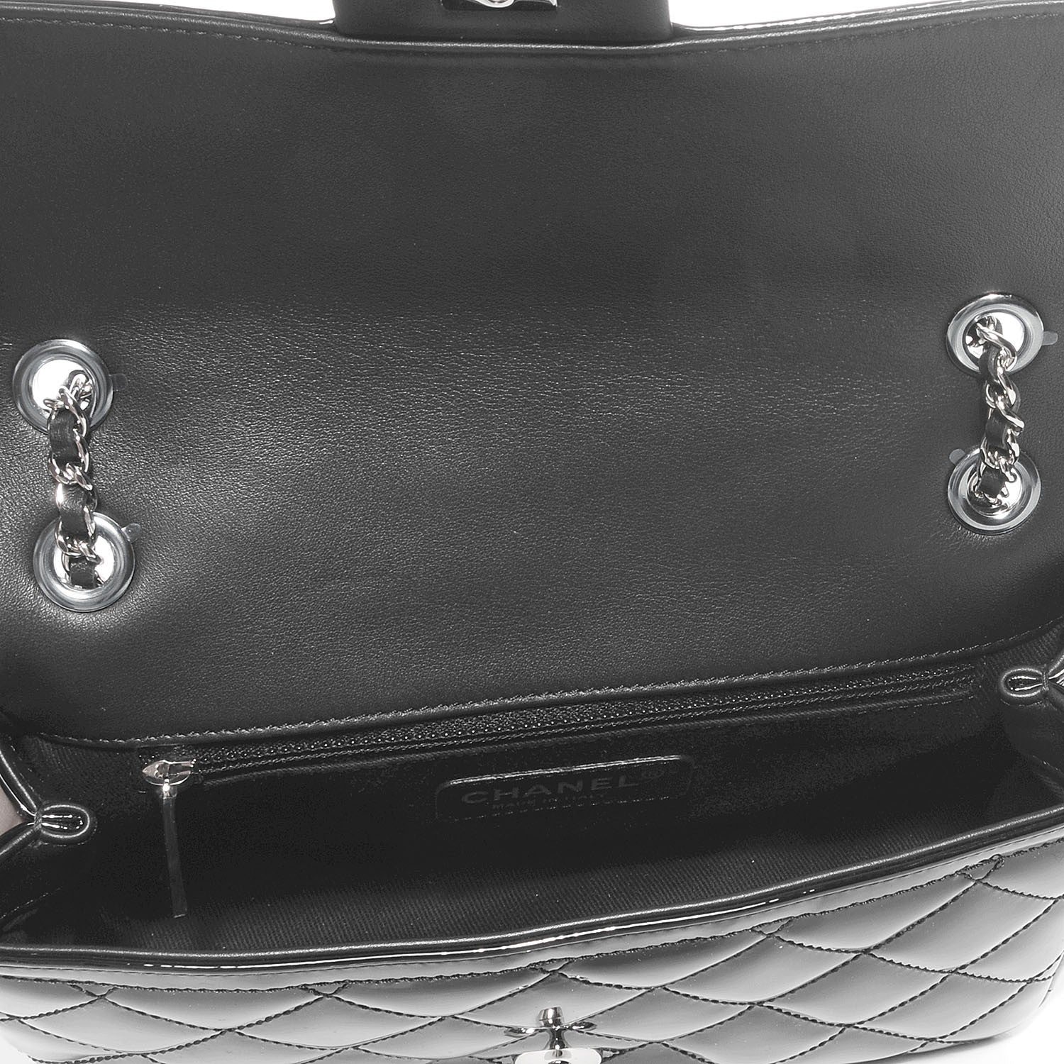 Chanel Patent Quilted Small Coco Shine Flap Black 9 of 9