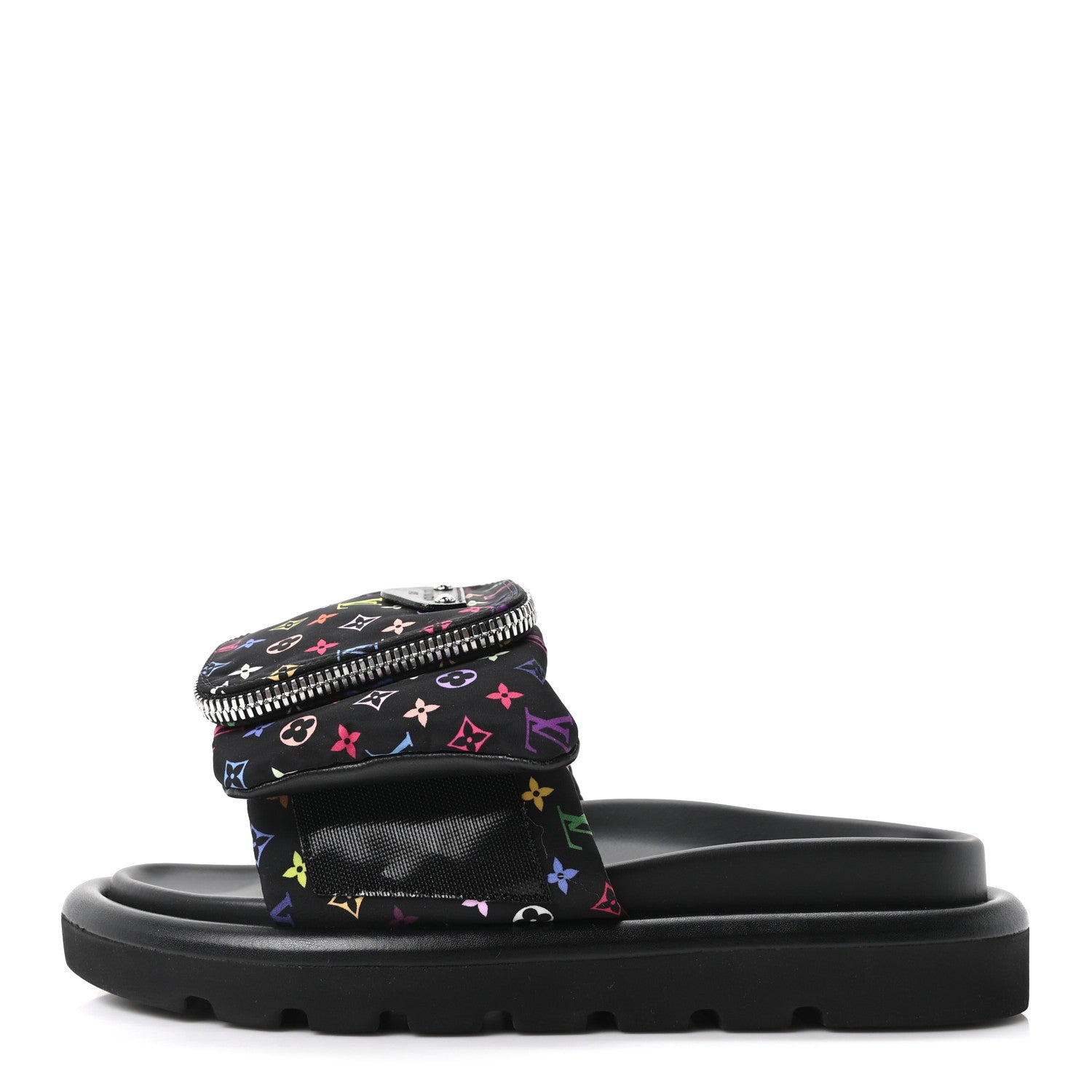Louis Vuitton LV X TM Monogram Multicolor Pool Pillow Flat Comfort Mule 35 Black 1 of 10