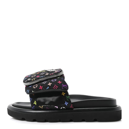 Louis Vuitton LV X TM Monogram Multicolor Pool Pillow Flat Comfort Mule 35 Black 1 of 10