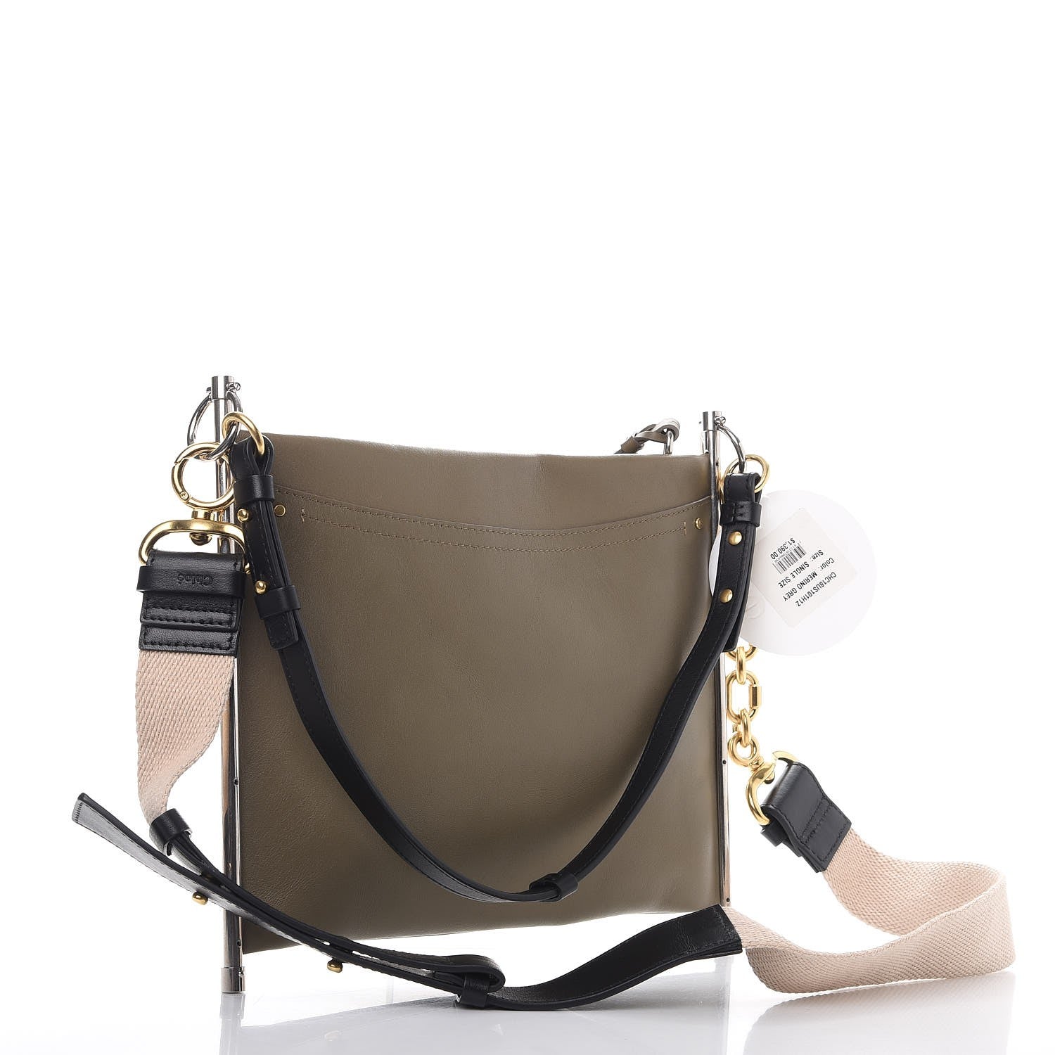 Chloe Smooth Calfskin Medium Roy Clutch Merino Grey 4 of 8