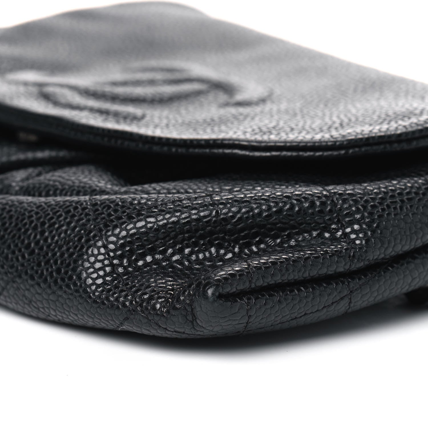Chanel Caviar Half Moon Wallet On Chain WOC Black 6 of 7