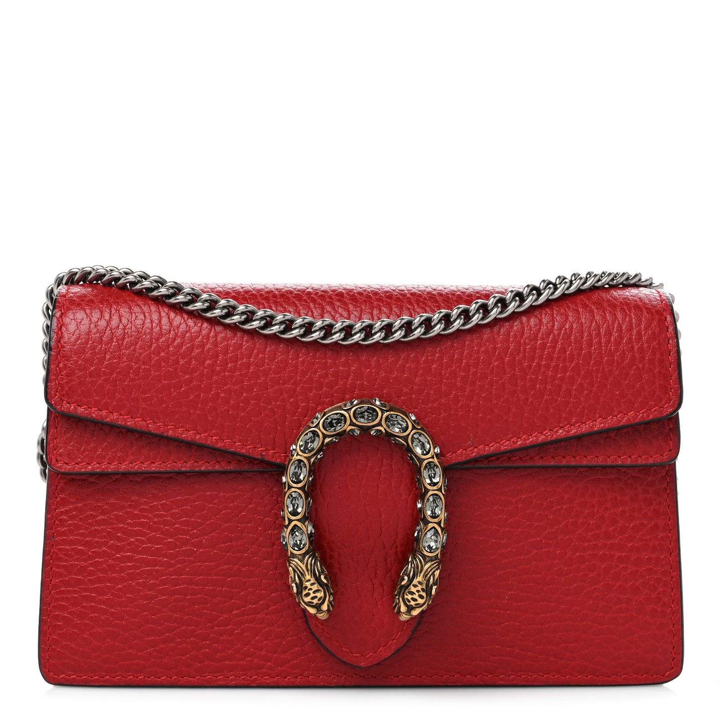 Calfskin Super Mini Dionysus Shoulder Bag Hibiscus Red