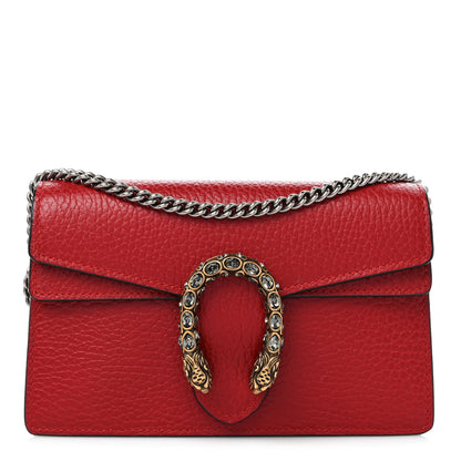 Gucci Calfskin Super Mini Dionysus Shoulder Bag Hibiscus Red 1 of 9