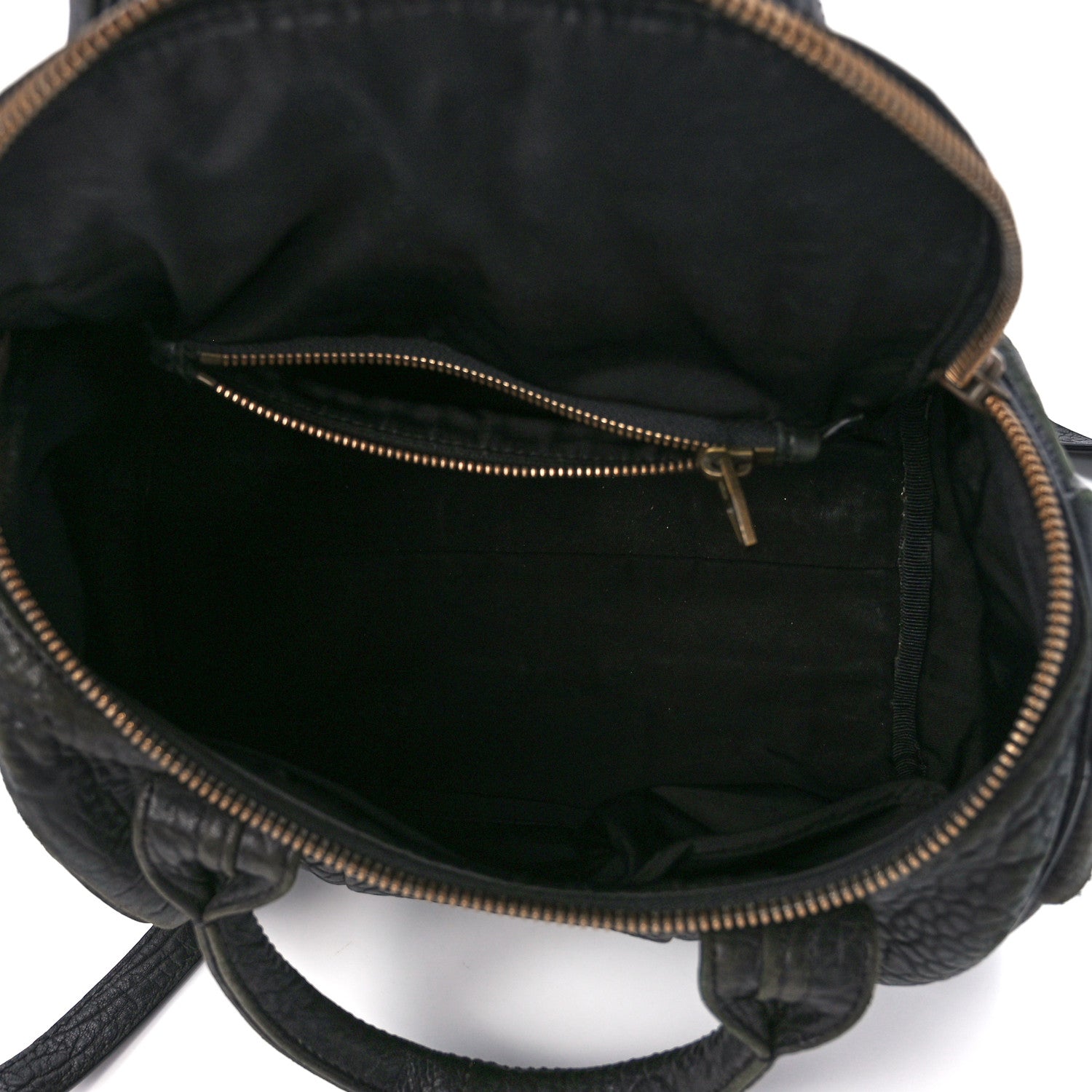 Alexander Wang Pebbled Lambskin Rockie Black Antique Brass Hardware 5 of 11