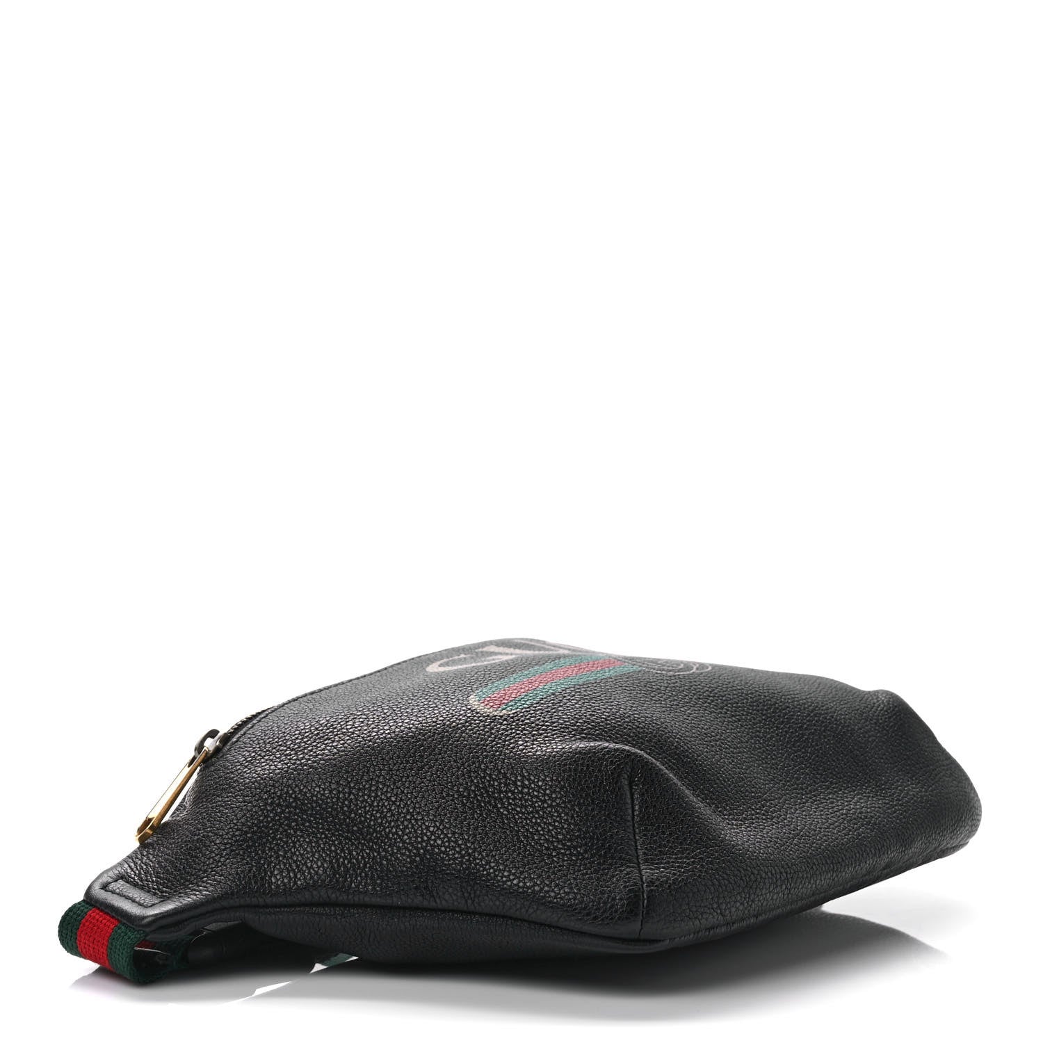 Gucci Grained Calfskin Logo Belt Bag Black 4 of 9