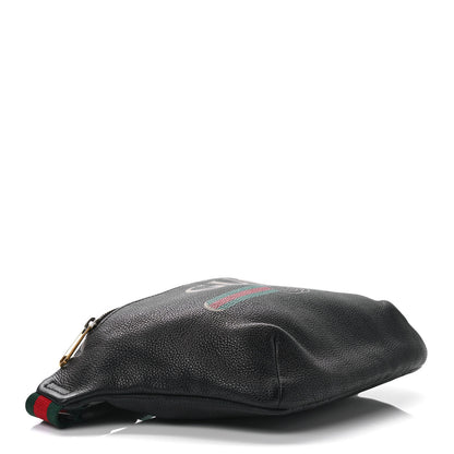 Gucci Grained Calfskin Logo Belt Bag Black 4 of 9