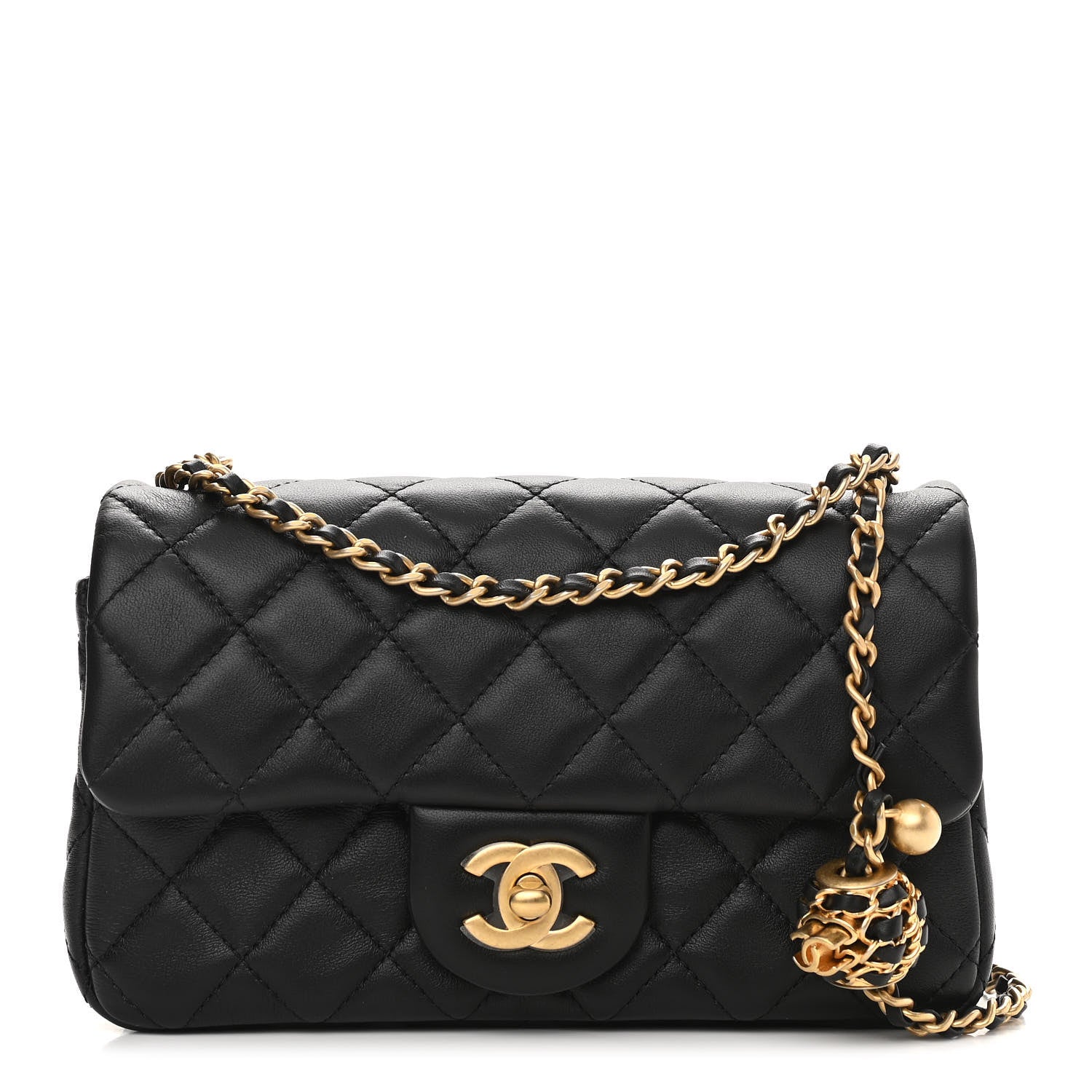 Chanel Lambskin Quilted Mini Rectangular Pearl Crush Flap Black 1 of 11