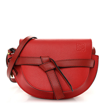 Loewe Grained Calfskin Mini Gate Crossbody Bag Scarlet Burnt Red 1 of 10