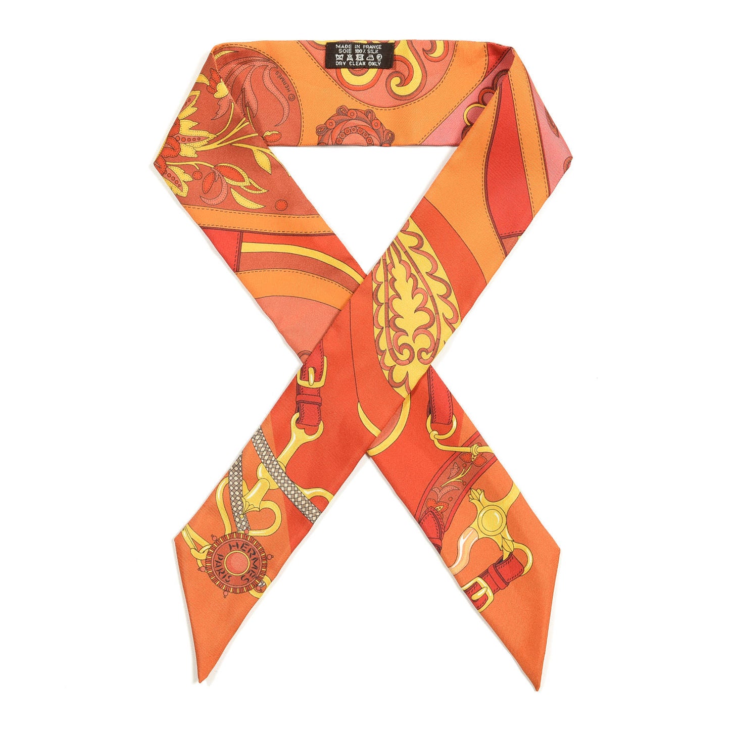 Silk Festival des Amazones Twilly Orange Vermilion Golden Yellow